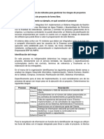 Ensayo Sobre Aplicación de Métodos para Gestionar Los Riesgos de Proyectos