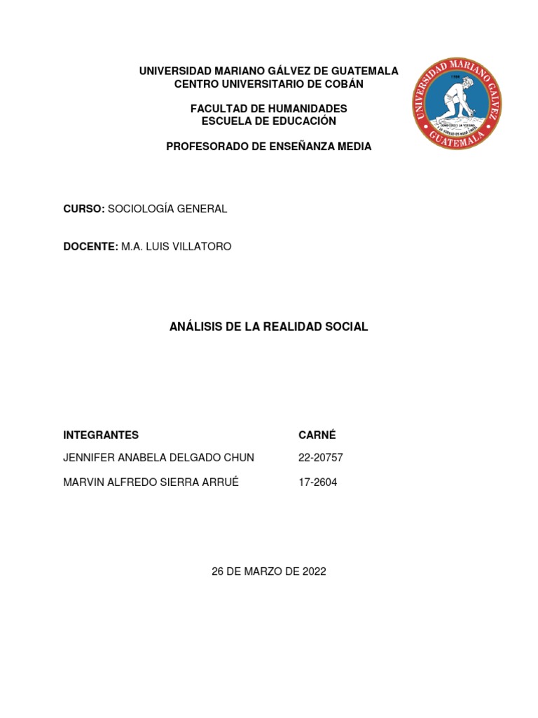 Análisis de la Realidad Social en Sociología | PDF | Science | Teorías ...