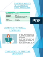 Spiritual Leadership and Its Impact On Outlook of Organizational Workforce