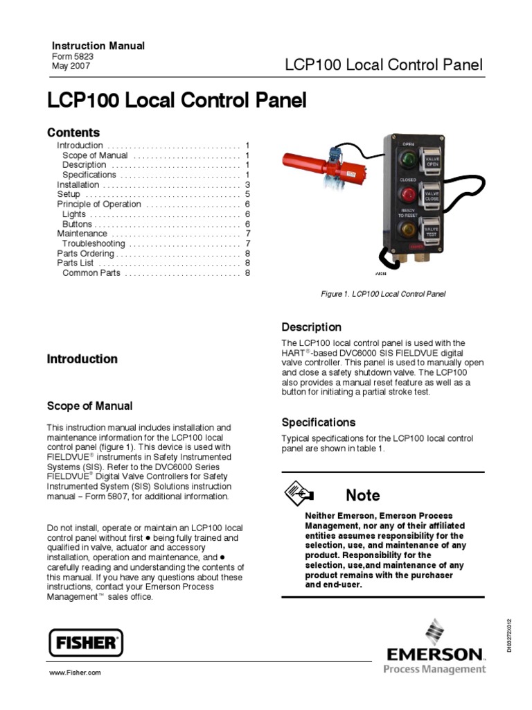 LCP100 Local Control Panel | PDF | Electrical Wiring | Switch