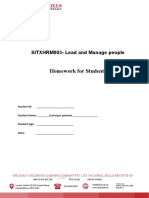 V2 - SITXHRM003 Lead and Manage People Student Homework