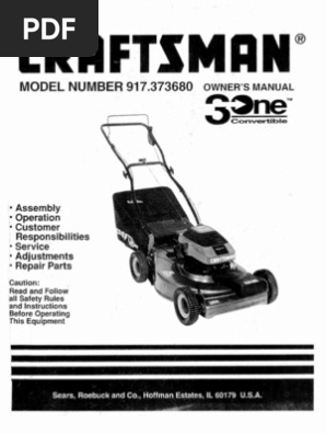 Craftsman LawnMower PDF Lawn Mower Mower