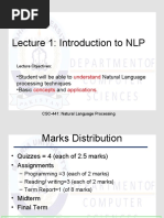 Lecture 1: Introduction To NLP: Understand Concepts Applications