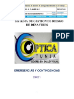 Plan de Emergencia y Contingencia Optica Tunja 2021 - VS PDF