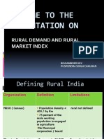 Welcome To The Presentation On: Rural Demand and Rural Market Index
