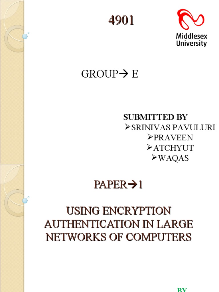 Group E: Submitted by | PDF | Encryption | Applications Of Cryptography
