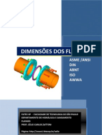 Dimensões de flanges ASME, DIN, ABNT e AWWA