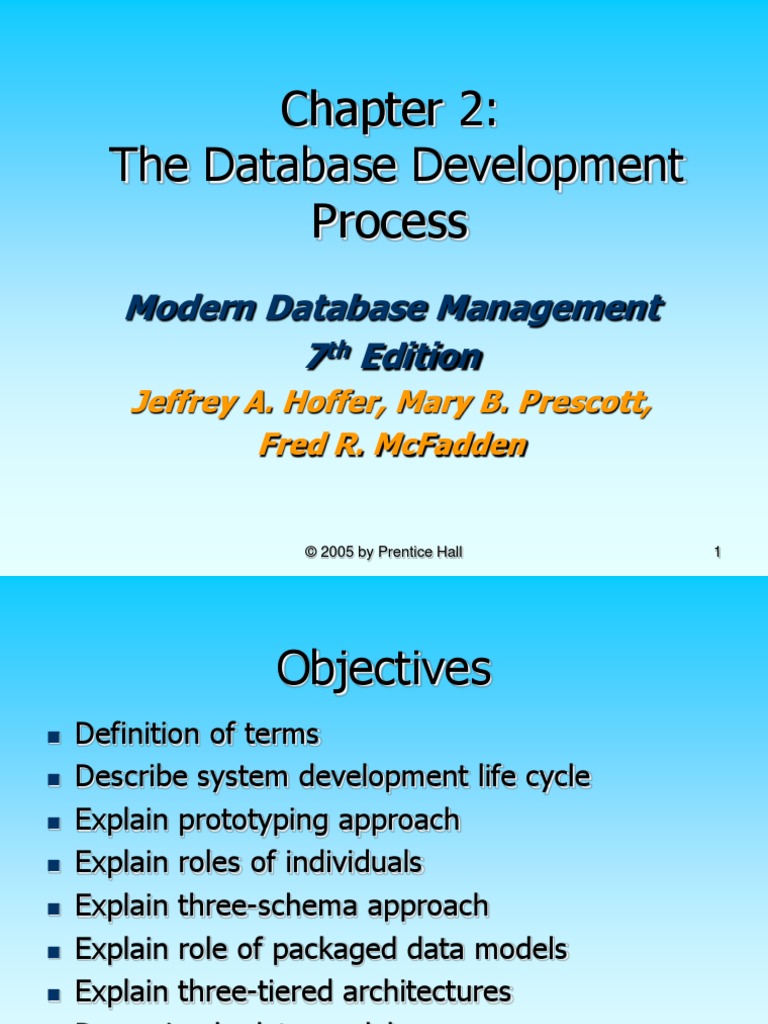 The Database Development Process: Modern Database Management 7 Edition ...