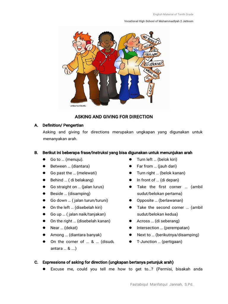 Materi Asking dan Giving Directions | PDF