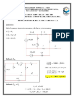 Circuitos Electricos I Elt-240 Auxiliar de Docencia: SERGIO YAMIL SIRPA SANCHEZ Resolución de Ejercicios Teoremas C.A