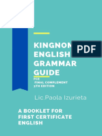 Kingnomen English Grammar Guide: Lic - Paola Izurieta