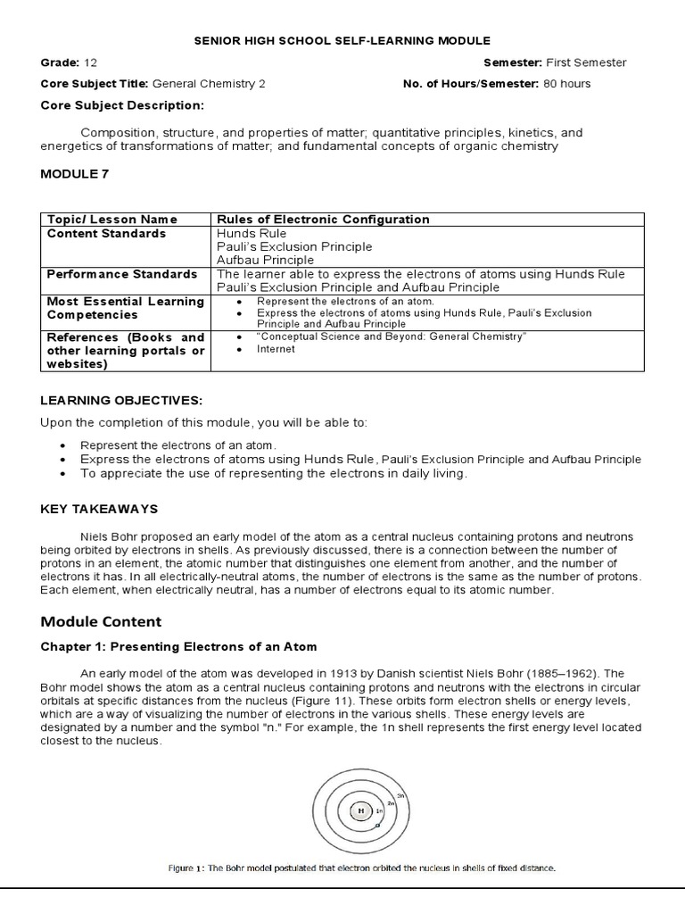 MODULE 7 Module-GENERAL CHEMISTRY 2 | PDF | Atomic Orbital | Energy Level