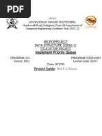 Implement Priority Queue: Microproject Data Structure Using C'