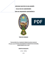Universidad Mayor de San Andrés Facultad de Agronomía Carrera de Ingeniería Agronómica