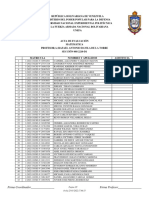 Evaluación matemática UNEFA