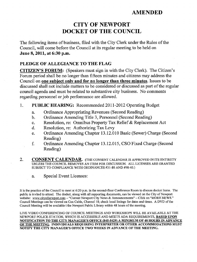 Council Docket 06-08 | PDF | Property Tax | Police Officer