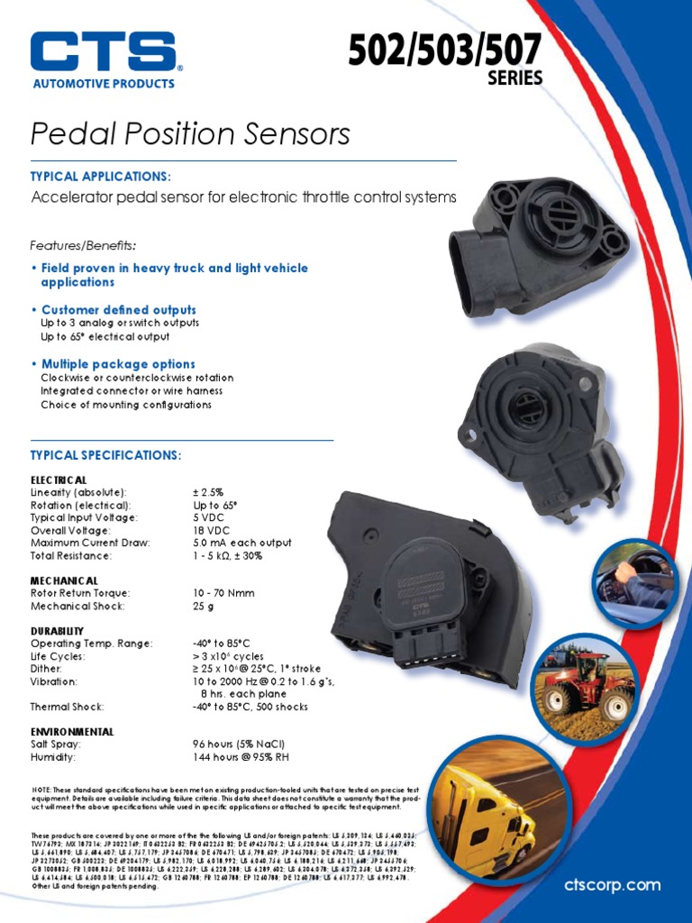 Pedal Position Sensors: Series | PDF | Throttle | Electrical Connector