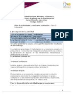 Guia de Actividades y Rúbrica de Evaluación - Unidad 3 - Fase 3 - Integración