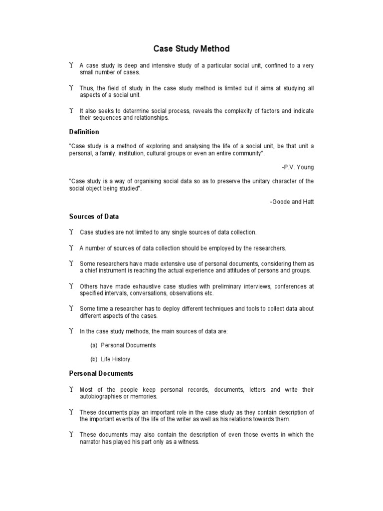 Case Study Method PDF Data Methodology