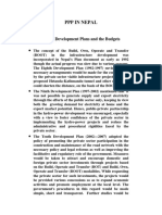 PPP in Nepal: Provisions in The Development Plans and The Budgets