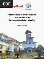 Professional Certification in Data Science For Business Decision Making