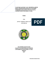 Analisis Faktor-Faktor Yang Mempengaruhi Kelemahan Sistem Pengendalian Intern Pada Pemerintah Kabupaten Dan Kota Di Provinsi Sumatera Utara