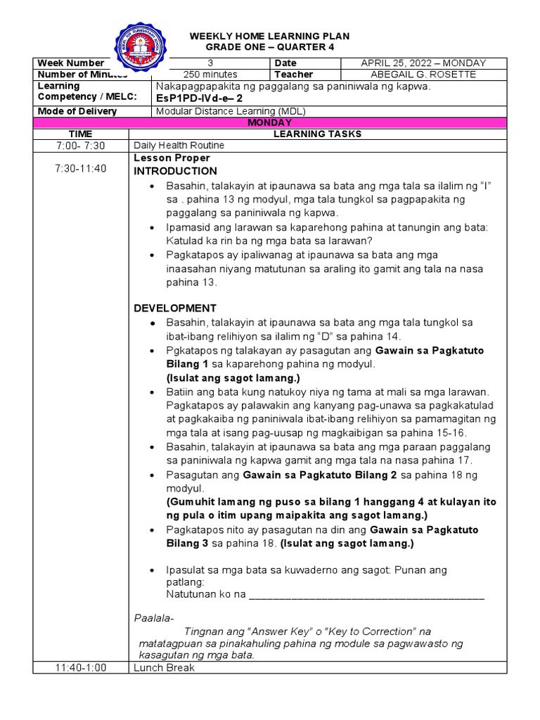 WHLP Week 3 | PDF