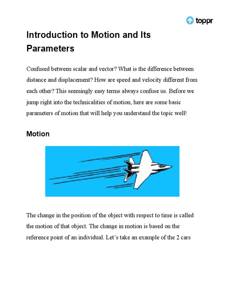 Cbse Class 9 Science Chapter 8 Motion Revision Notes Pdf Velocity