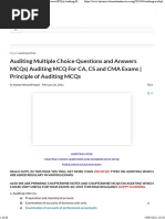 Auditing Multiple Choice Questions and Answers MCQs Auditing MCQ For CA, CS and CMA Exams Principle of Auditing MCQs