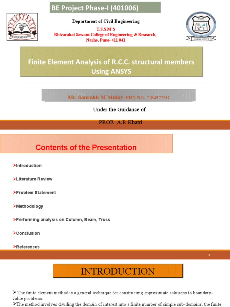 Finite Element Analysis of RCC Structures | PDF | Beam (Structure ...