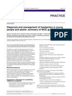 Diagnosis and Management of Headaches (BMJ 2012) Neurology 11 Module 2019