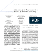 Study of The Distribution of Air Temperature in A Greenhouse Heated by Air To Air Heat Pump