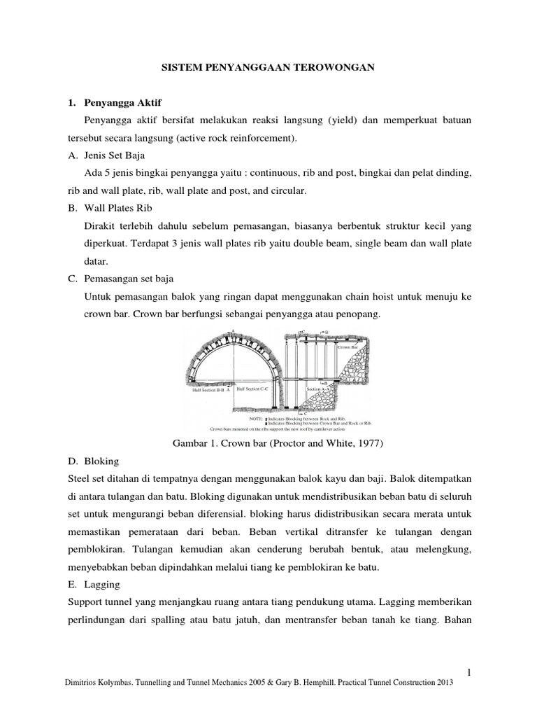Sistem Penyanggaan Terowongan | PDF