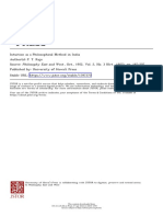 Intuition As A Philosophical Method in India Author(s) : P. T. Raju Source: Philosophy East and West, Oct., 1952, Vol. 2, No. 3 (Oct., 1952), Pp. 187-207 Published By: University of Hawai'i Press