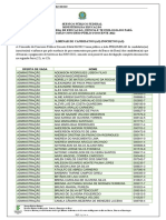 Lista Preliminar de Inscrições