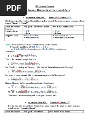 POLA - にこページ N5 Japanese Grammar New 2 | PDF