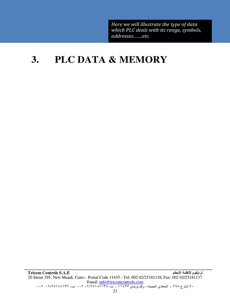 S7 PLC Data & Memory | PDF | Data Type | Input/Output