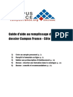 Guide d'Aide Au Remplissage Dossier Campus France