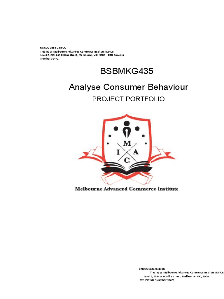 BSBMKG435 Consumer Behaviour Analysis | PDF | Marketing | Information