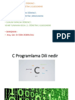 Grup C Programlama Dili Hakkında Genel Bilgiler