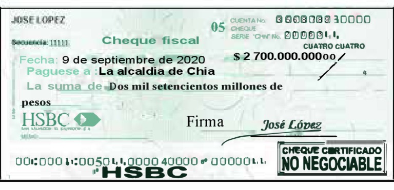 Cheque No Negociable | PDF | Finanzas y dinero