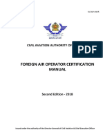 Foreign Air Operator Certification Manual: Civil Aviation Authority of Sri Lanka