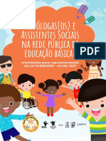 Psicólogas(Os) e Assistentes Sociais Na Rede Pública de Educação Básica Orientações Para Regulamentação Da Lei 13.935, De 2019