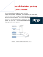 Gambar Kontruksi Cetakan Genteng Press Manual