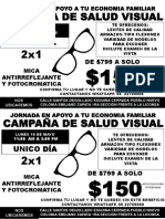 Campaña de salud visual 2x1 lentes $150