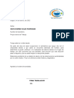 Carta Recomendacion Medica Camilo