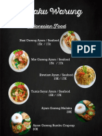 Indonesia menu