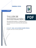 Recuperación Unidad 2 (Segunda Parte) Taller de Investigación I - Diaz Dzul Claudio