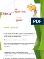 Accidents in The Laboratory, Precautions & First