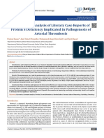 2017 Hasan P - A Systematic Analysis of Literary Case Reports of Protein S Deficiency Implicated in Pathogenesis of Arterial Thrombosis